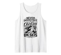 Homme Ski Dad Never Underestimate an Old Guy on Skis Ski Débardeur