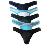 Homme Slip Soft Respirant Bulge Pouch Bikini Low Rise Underwear Maillots de bain,XL,Multicolore-5 Mix