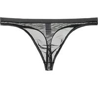 Homme Slip Transparent Voir à Travers Mesh sous-vêtements Respirants Extensible Doux Mince String sous-vêtements (TTG,Noir)
