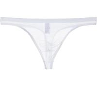 Homme Slip Transparent Voir à Travers Mesh sous-vêtements Respirants Extensible Doux Mince String sous-vêtements (TG,Blanc)