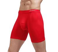 Homme sous vêtements Sexy Courir Pantalon serré Confortable Respirant Underpant Fesse Mouvement Pantalon Pantalon String Sexy Hot Ouverte (Red, XXXL)