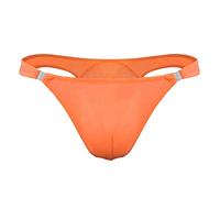 Homme sous-vêtements sous-vêtements Fit Translucide Glace Soie Taille Basse Boucle G String Pantalon T Pantalon Tenue Sexy Coquine Hot Cuir (Watermelon Red, M)