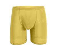 Homme sous-vêtements sous-vêtements Respirants, Doux, légers et Confortables, pour Un Usage Quotidien, Tissu Extensible, Conception sans Coutures, évacuant l'humidité Combinaison Sexy (Yellow, XXXL)