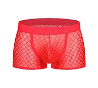 Homme sous vêtements sous-vêtements Sexy Tennis Sexy Plat Gros Sac U String Humour (Red, XL)