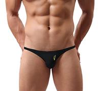 Homme sous-vêtements sous-vêtements Triangle Taille Basse Sexy U Sac Bag Men's Small Shorts Head Flous (Black, M)
