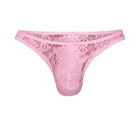 Homme sous-vêtements String en Dentelle Culotte de Sexe Culotte en T Transparente Slips Cosplay Sexy Hot (S)