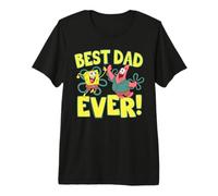 Homme Spongebob Squarepants Father's Day Best Dad Ever T-Shirt Haut de Gamme