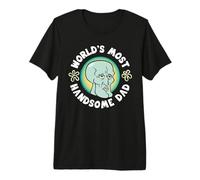 Homme Spongebob Squarepants Father's Day World's Most Handsome Dad T-Shirt Haut de Gamme