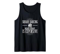 Homme Square Dancing Because Therapy is Cher A Square Dancer Débardeur