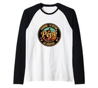 Homme Super Pépé Humour Homme Légende Cadeau Papa Fête des Pères Manche Raglan