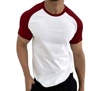 Homme Sweat à Capuche Manches Courtes col Rond Ample Coupe Basique Vintage Oversize Chemise Haut Y2K Streetwear pour Le Sport, Le Fitness, Le Travail T-Shirts Hommes Unis à Col Rond