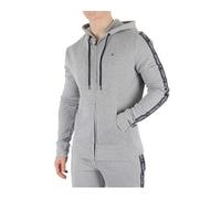 Homme Sweat à capuche zippé avec logo, Gris
