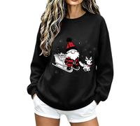 Homme Sweat Col Rond Manches Longues Imprimé Gnome Coupe Ample | Pull Ras Du Cou, Haut Molletonné, Personnage Barbu Ludique Sur Tricot, Cardigan Festif, Pour Le Réveillon