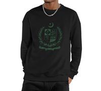 Homme Sweat-Shirt À Col Rond en Polaire Pull Basique Islam du Pakistan Drapeau National Sweatshirt Homme Femme Manches Longues Haut Chaud Hiver Toutes Saisons Couple