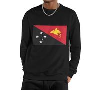 Homme Sweat-Shirt Oversize À Col Rond Pull Papouasie-Nouvelle-Guinée Drapeau National Coupe Décontractée Sweatshirt Léger Casual Toutes Saisons Couple