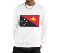Homme Sweat-Shirt Oversize À Col Rond Pull Papouasie-Nouvelle-Guinée Drapeau National Coupe Décontractée Sweatshirt Léger Casual Toutes Saisons Couple
