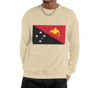 Homme Sweat-Shirt Oversize À Col Rond Pull Papouasie-Nouvelle-Guinée Drapeau National Coupe Décontractée Sweatshirt Léger Casual Toutes Saisons Couple
