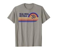 Homme Symbole Om Sunset Vintage Retro Real Men Do Yoga T-Shirt
