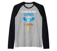 Homme Sympa Om L'Apéro Humour Marseille Supporter Foot Manche Raglan