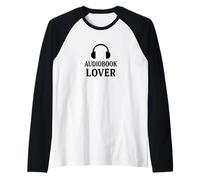 Homme T-Shirt Graphique Confortable pour Amoureux des Livres Audio Manche Raglan