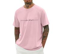 Homme T-Shirt,Impression alphabétique Manches Courtes avec Col Ras-du-Cou supérieure T-Shirts Coupe décontractée Shirt Sport Chemise Basic Fit Regular Printemps été Shirts