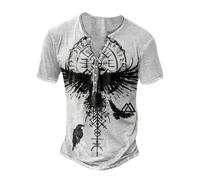 Homme T-Shirt,T-Shirt Graphique mythologie Nordique pour Dieux rétro, imprimé, Doux et décontracté