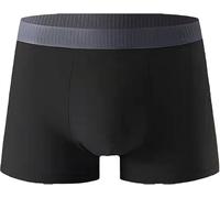 Homme Taille Moyenne Confortable et Respirable Coton élastique Pantalons Plats Sexy Jambes Courtes Culottes Confortables (Noir,L)