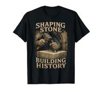 Homme Tailleur De Pierre Shaping Stone Building History T-Shirt Graphique avec Valeur