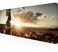 Homme Tapis de Souris 90 x 40 cm Grand Tapis Souris XXL, Noir Mouse Pad, à Bords Cousus, Base en Caoutchouc Antidérapante, sous Main pour Clavier Pad, Decor Maison, Cadeaux pour Hommes PjY6595 M-Y