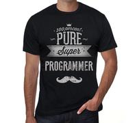 Homme Tee-Shirt 100% Pur Super Programmeur - 100% Pure Super Programmer - T-Shirt Graphique Éco-Responsable Vintage Cadeau Nouveauté