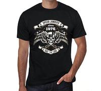 Homme Tee-Shirt Accros De La Vitesse Rapides Et Bruyants Depuis 1976 - Fast and Loud Speed Junkies Since 1976 - 48 Ans T-Shirt Graphique Idée Cadeau 48e Anniversaire Vintage Année 1976 Nouv