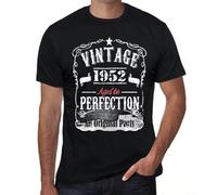 Homme Tee-Shirt - All Original Parts Aged To Perfection 1952 - 72 Ans T-Shirt Graphique Idée Cadeau 72e Anniversaire Vintage Année 1952 Nouveauté
