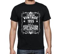 Homme Tee-Shirt - All Original Parts Aged To Perfection 1955 - 69 Ans T-Shirt Graphique Idée Cadeau 69e Anniversaire Vintage Année 1955 Nouveauté