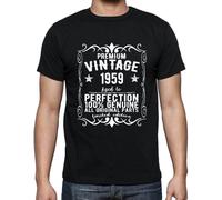 Homme Tee-Shirt - All Original Parts Aged To Perfection 1959 - 65 Ans T-Shirt Graphique Idée Cadeau 65e Anniversaire Vintage Année 1959 Nouveauté