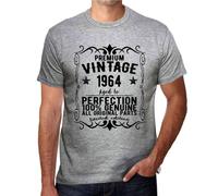 Homme Tee-Shirt - All Original Parts Aged To Perfection 1964 - 60 Ans T-Shirt Graphique Idée Cadeau 60e Anniversaire Vintage Année 1964 Nouveauté