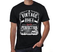 Homme Tee-Shirt - All Original Parts Aged To Perfection 1964 - 60 Ans T-Shirt Graphique Idée Cadeau 60e Anniversaire Vintage Année 1964 Nouveauté