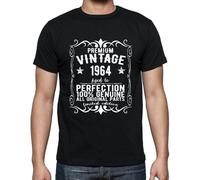 Homme Tee-Shirt - All Original Parts Aged To Perfection 1964 - 60 Ans T-Shirt Graphique Idée Cadeau 60e Anniversaire Vintage Année 1964 Nouveauté