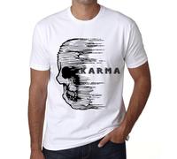 Homme Tee-Shirt Anxiété Crâne Karma - Anxiety Skull Karma - T-Shirt Graphique Éco-Responsable Vintage Cadeau Nouveauté