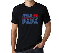 Homme Tee-Shirt Appelle-Moi Papa T-Shirt Graphique Éco-Responsable Vintage Cadeau Nouveauté Noir Profond M