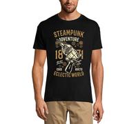 Homme Tee-Shirt Aventure Steampunk - Monde Ecletique - Steampunk Adventure - Ecletic World - T-Shirt Graphique Éco-Responsable Vintage Cadeau Nouveauté