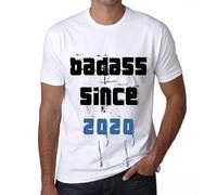 Homme Tee-Shirt Badass Depuis 2020 - Badass Since 2020 - 4 Ans T-Shirt Graphique Idée Cadeau 4e Anniversaire Vintage Année 2020 Nouveauté