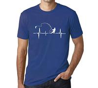 Homme Tee-Shirt Battement De Cœur du Pêcheur - Fisherman Heartbeat - T-Shirt Graphique Éco-Responsable Vintage Cadeau Nouveauté Royal XL