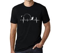 Homme Tee-Shirt Battement De Cœur du Pêcheur - Fisherman Heartbeat - T-Shirt Graphique Éco-Responsable Vintage Cadeau Nouveauté Noir Profond XXL