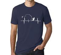 Homme Tee-Shirt Battement De Cœur du Pêcheur - Fisherman Heartbeat - T-Shirt Graphique Éco-Responsable Vintage Cadeau Nouveauté French Marine L