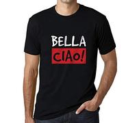 Homme Tee-Shirt Bella Ciao T-Shirt Graphique Éco-Responsable Vintage Cadeau Nouveauté Noir Profond L