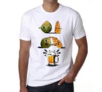 Homme Tee-Shirt Bière Fusion Design - Design Fusion Beer - T-Shirt Graphique Éco-Responsable Vintage Cadeau Nouveauté