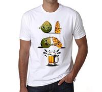 Homme Tee-Shirt Bière Fusion Design - Design Fusion Beer - T-Shirt Graphique Éco-Responsable Vintage Cadeau Nouveauté Blanc L