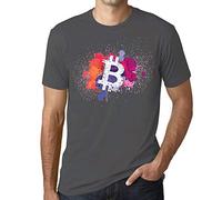 Homme Tee-Shirt Bitcoin Art BTC HODL Crypto Traders T-Shirt Graphique Éco-Responsable Vintage Cadeau Nouveauté Gris Souris XL