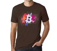 Homme Tee-Shirt Bitcoin Art BTC HODL Crypto Traders T-Shirt Graphique Éco-Responsable Vintage Cadeau Nouveauté Chocolat M