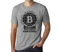 Homme Tee-Shirt Bitcoin : l'avenir De La Monnaie HODL BTC Crypto - Bitcoin Future of Money HODL BTC Crypto - T-Shirt Graphique Éco-Responsable Vintage Cadeau Nouveauté Gris Chiné M